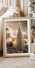 a picture of a Christmas tree in a frame
