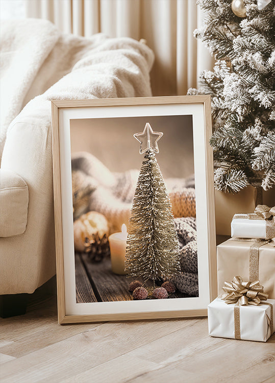 a picture of a Christmas tree in a frame