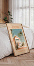 Living La Dolce Vita, retro beach house Poster - Posterbox.dk