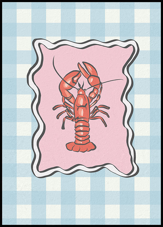 Lobster Illustration Poster - Posterbox.dk