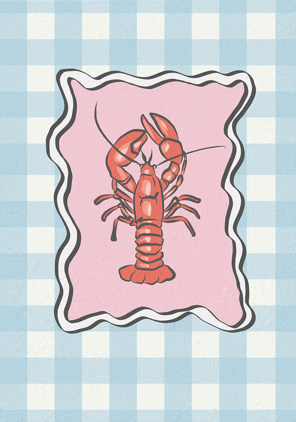 Lobster Illustration Poster - Posterbox.dk