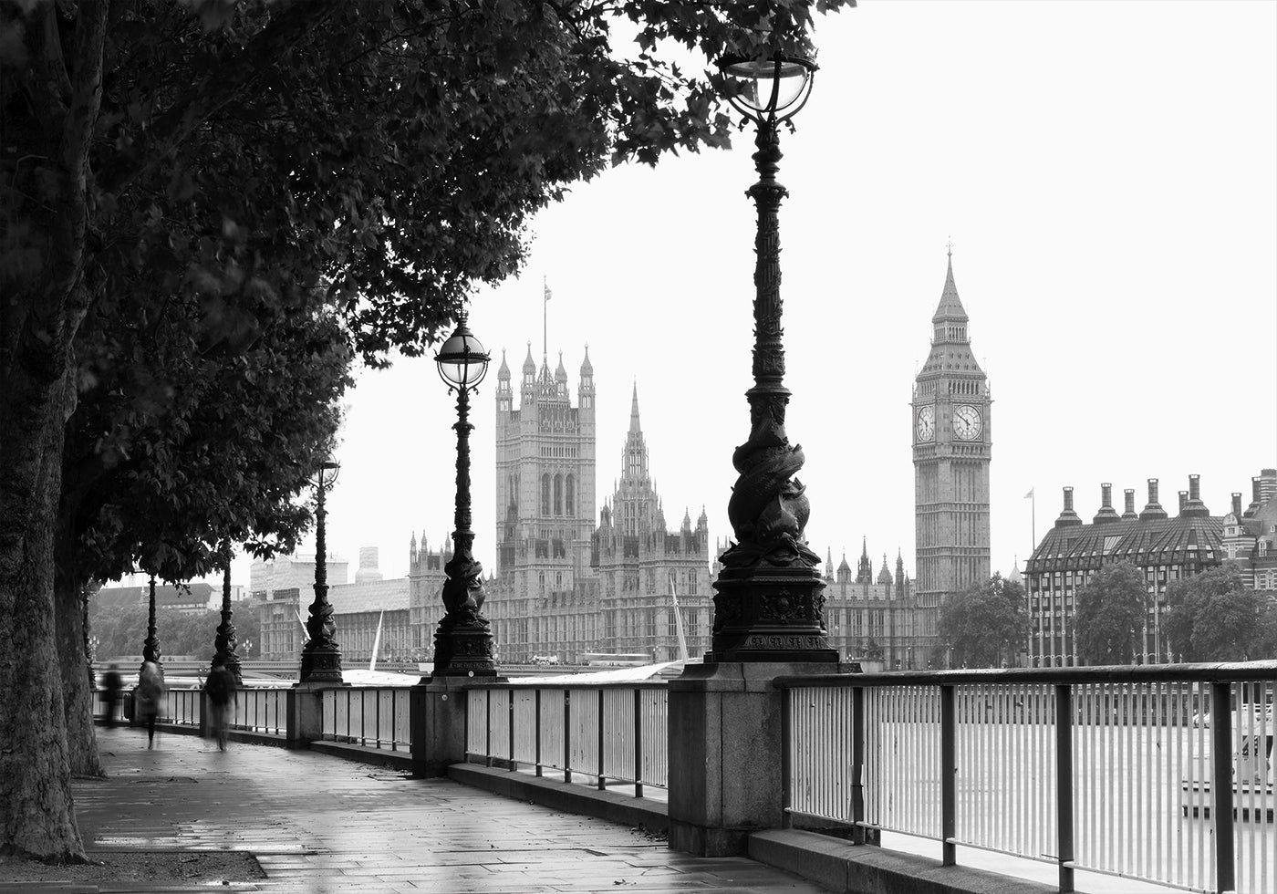 London and Big Ben in Black and White Poster - Posterbox.dk