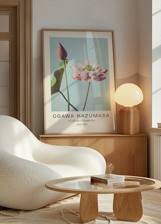 Lotus Flowers Vintage Botanical, Ogawa Kazumasa 1887–1897 Poster - Posterbox.dk