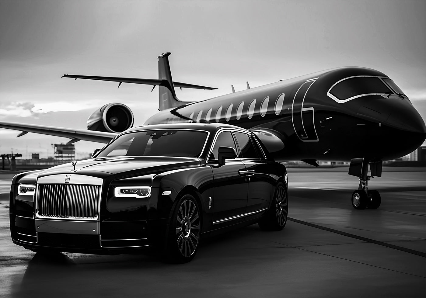 Luxury Lifestyle Black & White Landscape Poster - Posterbox.dk