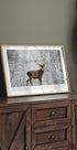 Majestic Deer in Snowy Forest Poster - Posterbox.dk