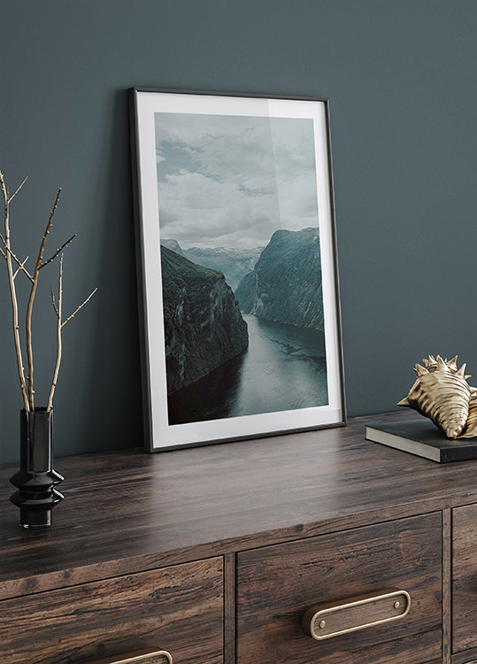Majestic Fjord Landscape Poster - Posterbox.dk