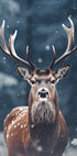 Majestic Winter Deer Poster - Posterbox.dk