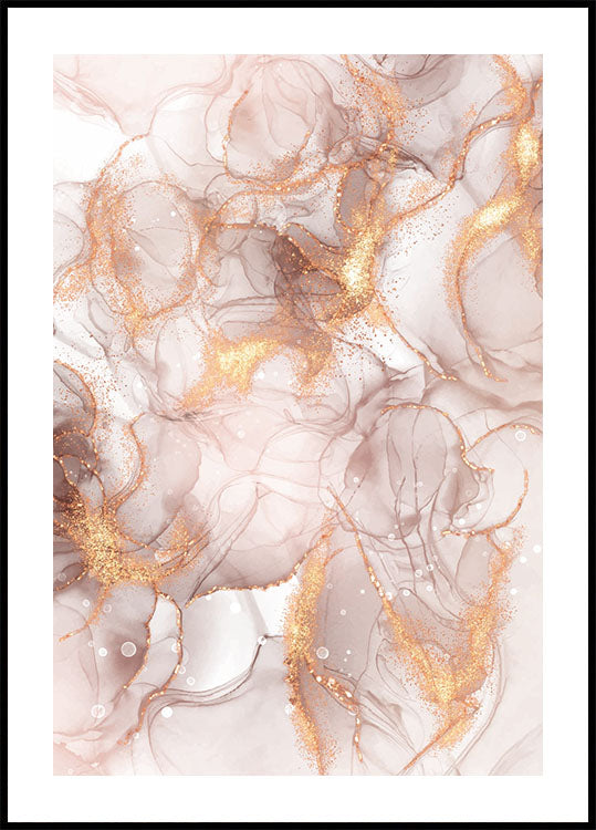 Marble with Gold №1 Poster - Posterbox.dk