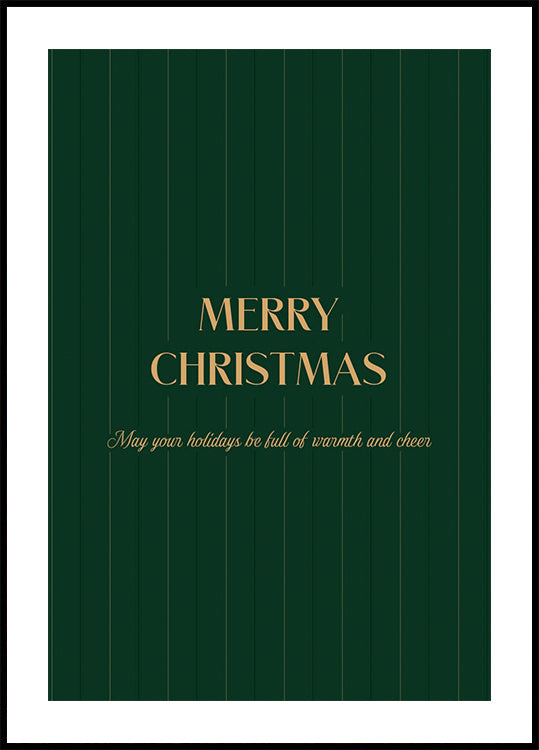 a merry Christmas card with a green background