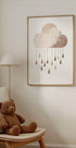 Minimalist Rainy Cloud Poster - Posterbox.dk