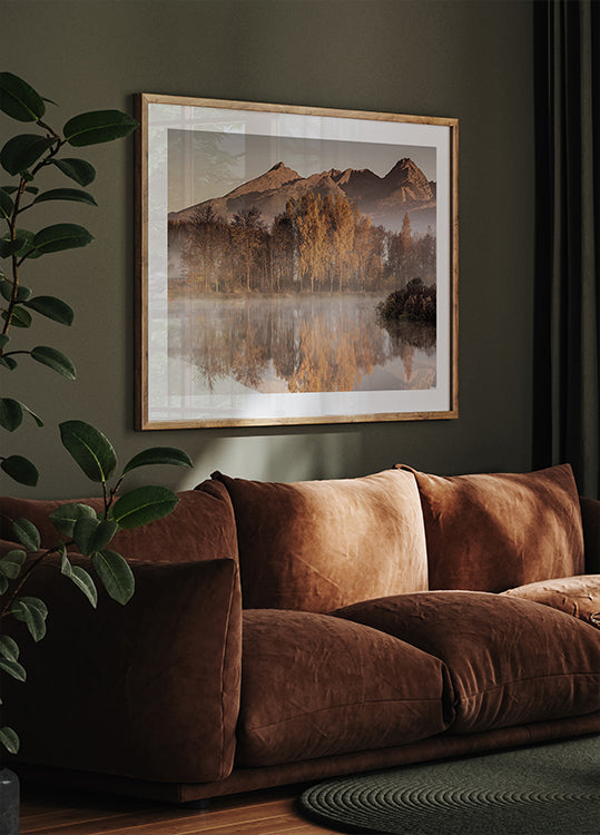 Misty Autumn Reflection Poster - Posterbox.dk