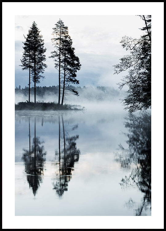 Misty Forest Morning Poster - Posterbox.dk