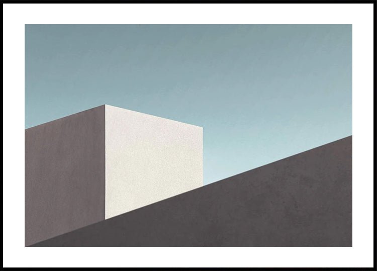 Modern Architecture, Minimal Concrete Geometry Poster - Posterbox.dk