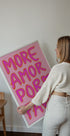 More Amor Por Favor, Pink Neon Love Poster - Posterbox.dk