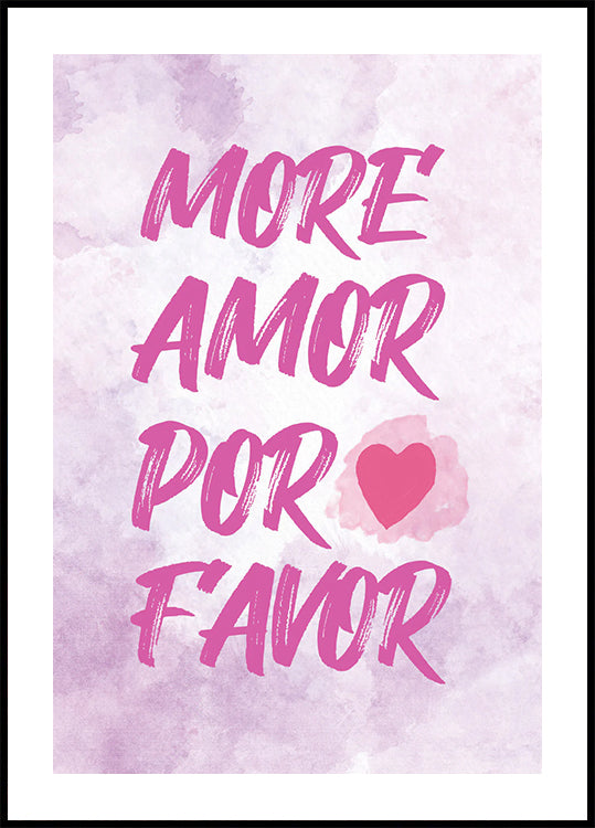 More Amor Por Favor Poster - Posterbox.dk