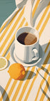 Morning Coffee & Lemons, Minimalist Summer Poster - Posterbox.dk