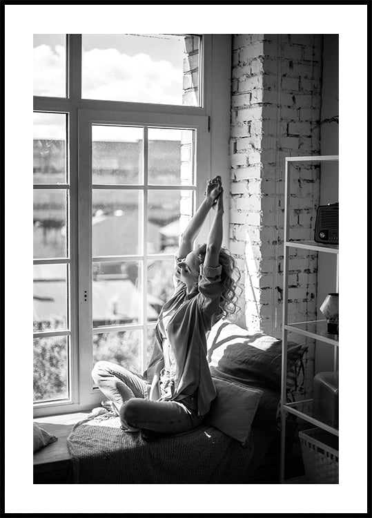 Morning Relaxation by the Window Poster - Posterbox.dk