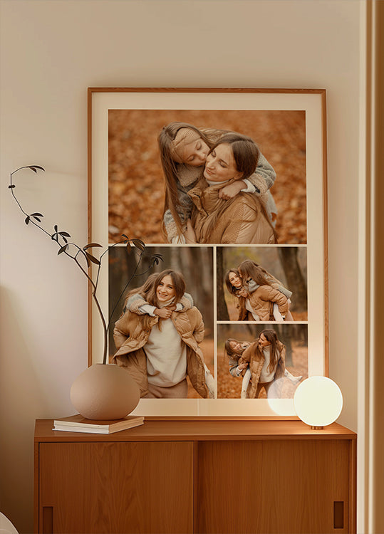 Mother and Daughter Personalized Photo Collage Poster - Posterbox.dk