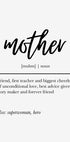 Mother Definition Print Poster - Posterbox.dk