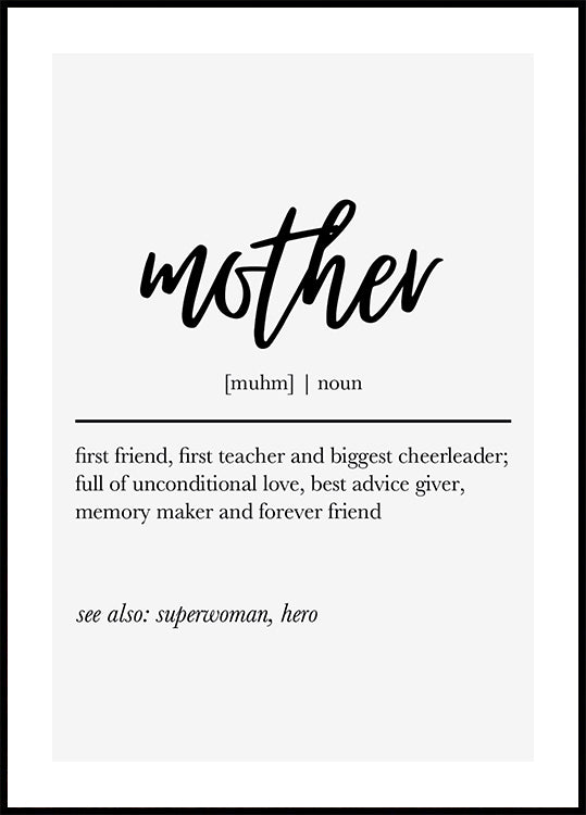 Mother Definition Print Poster - Posterbox.dk