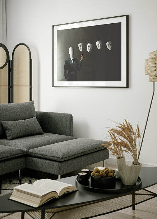 Multiple Identities, Mask and Persona Concept Poster - Posterbox.dk