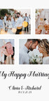 My Happy Marriage, Personalized Wedding Photo Collage Poster - Posterbox.dk