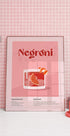 Negroni Cocktail Poster, Minimalist Drink Recipe Poster - Posterbox.dk