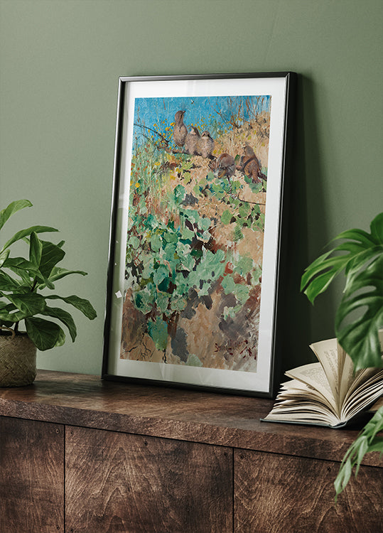 Nestlings of Red-Backed Shrike Poster - Posterbox.dk