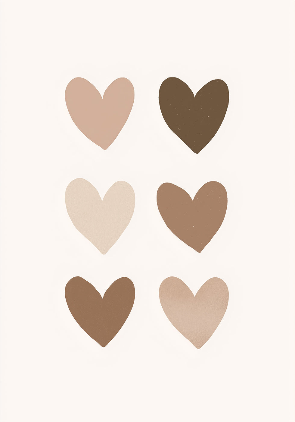 Neutral Heart Grid Poster - Posterbox.dk