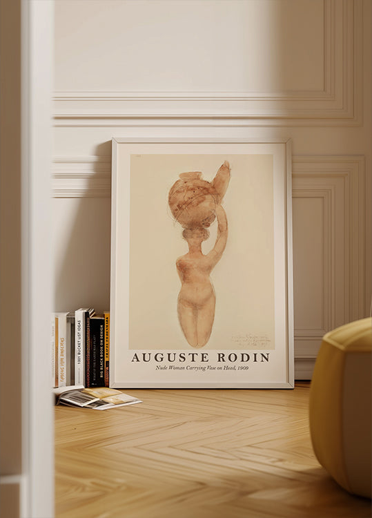 Nude Woman Carrying Vase on Head Poster - Posterbox.dk