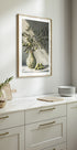 Olive Branch in Decorative Vase Still Life Poster - Posterbox.dk