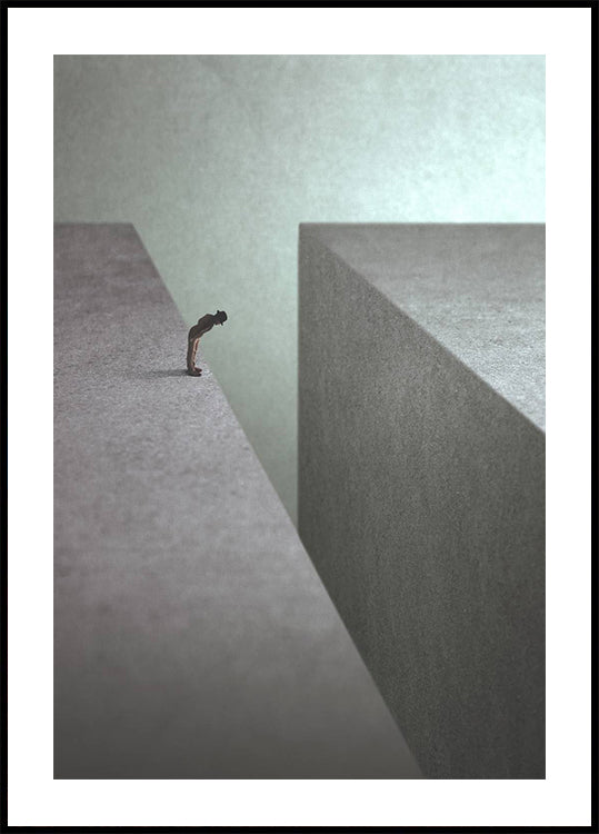 On the Edge Conceptual Art Print Poster - Posterbox.dk