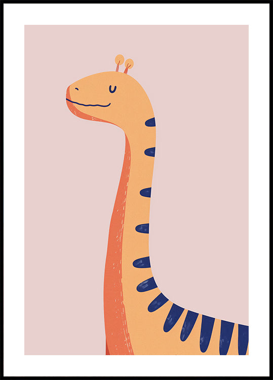 Orange Dinosaur Poster - Posterbox.dk