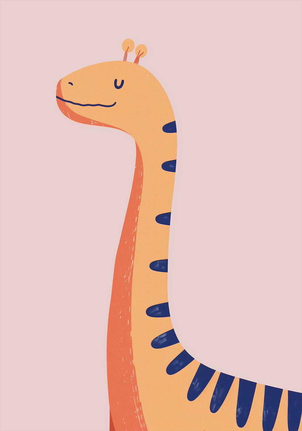 Orange Dinosaur Poster - Posterbox.dk