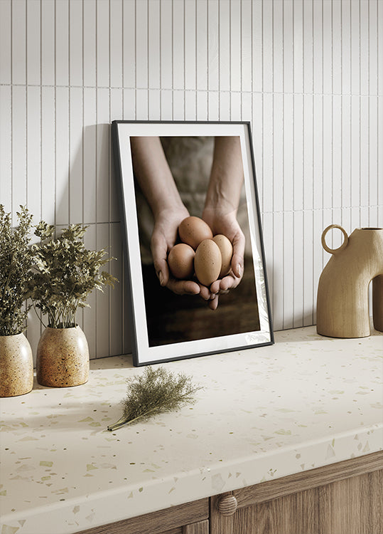 Organic Farm Eggs Poster - Posterbox.dk