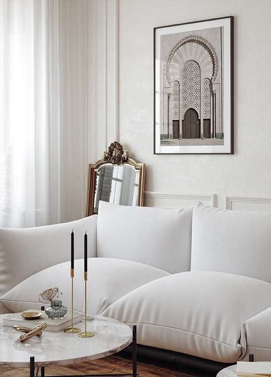 Ornate Doorway of Hassan II Mosque, Casablanca Poster - Posterbox.dk