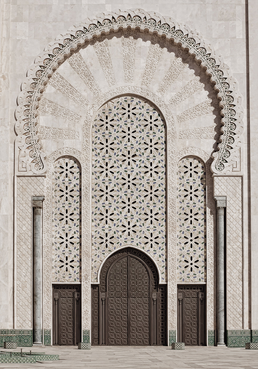 Ornate Doorway of Hassan II Mosque, Casablanca Poster - Posterbox.dk