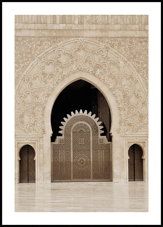 Ornate Main Door of Hassan II Mosque, Casablanca Poster - Posterbox.dk
