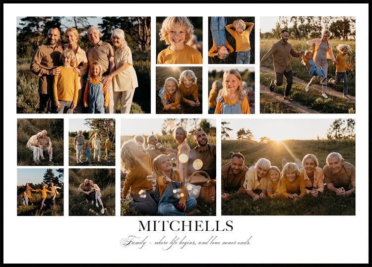 Our Family Collage Poster - Posterbox.dk