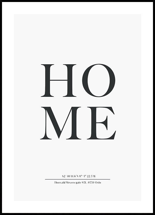 Our Home, Personalized Coordinates Poster - Posterbox.dk