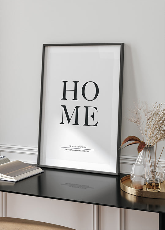 Our Home, Personalized Coordinates Poster - Posterbox.dk