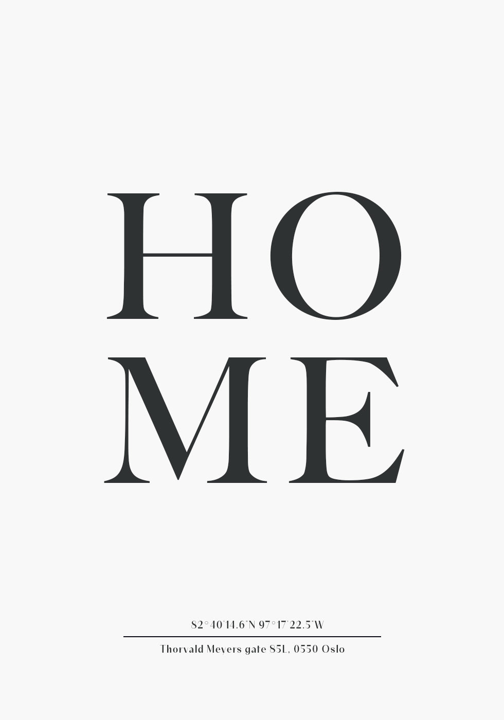 Our Home, Personalized Coordinates Poster - Posterbox.dk