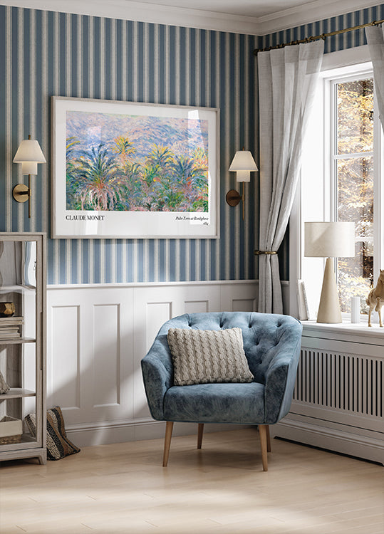 Palm Trees at Bordighera Poster - Posterbox.dk