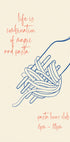 Pasta Quote Print, Fork and Spaghetti, Magic and Pasta, Italian Food Lover Poster - Posterbox.dk