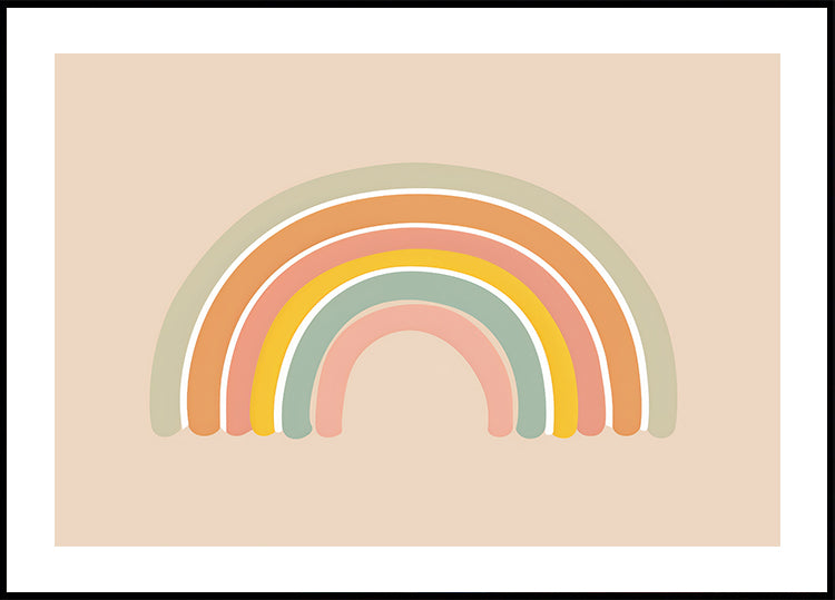 Pastel Rainbow Poster - Posterbox.dk