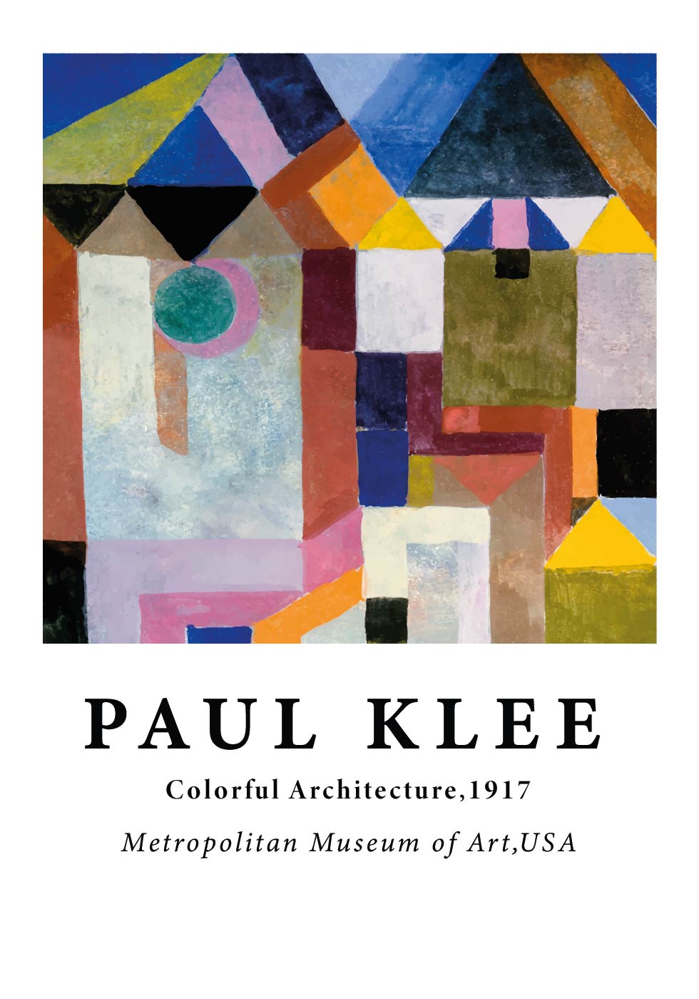 Paul Klee - Colorful Architecture Poster - Posterbox.dk