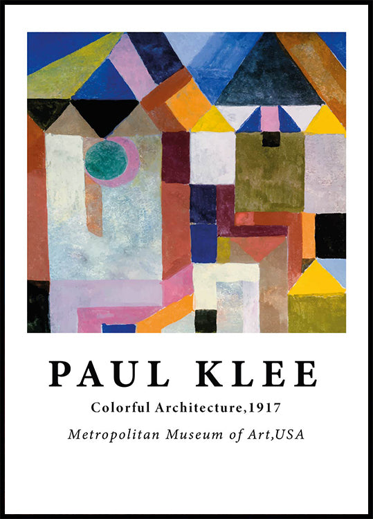 Paul Klee - Colorful Architecture Poster - Posterbox.dk