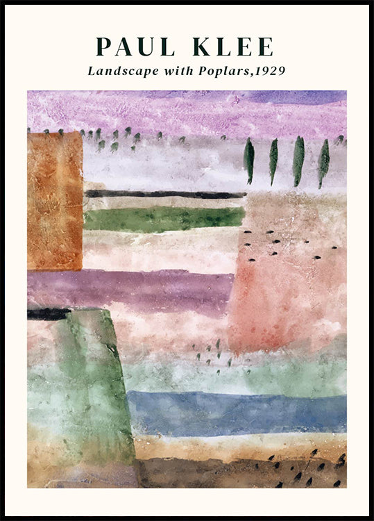 Paul Klee - Landscape with Poplars Poster - Posterbox.dk