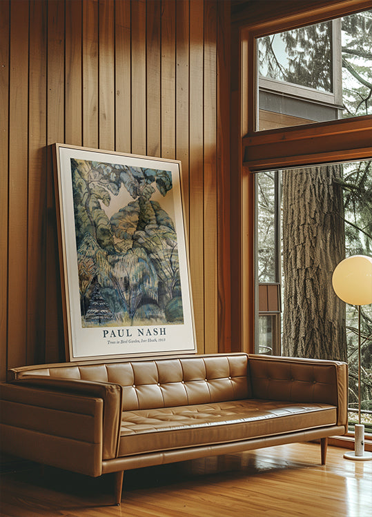 Paul Nash, Trees in Bird Garden Poster - Posterbox.dk