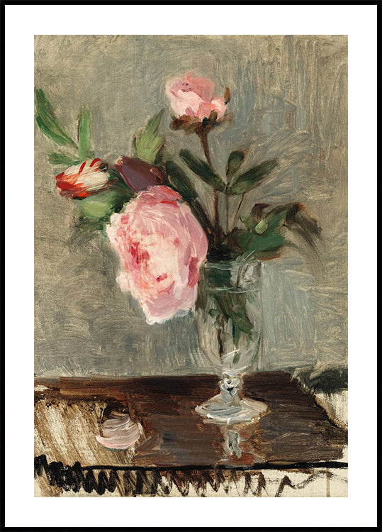 Peonies by Berthe Morisot Poster, Impressionist Floral Still Life Art Poster - Posterbox.dk
